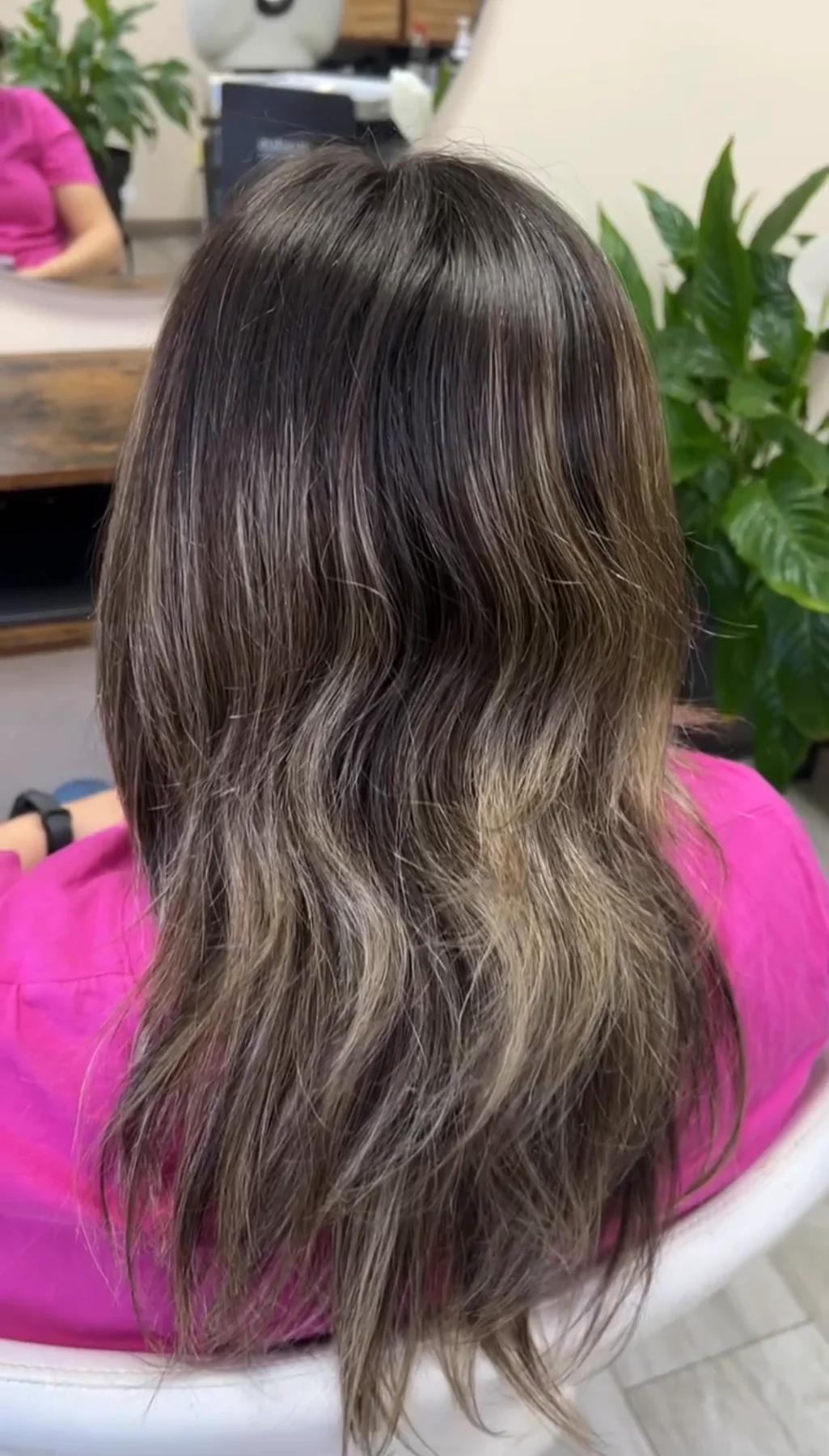 Cabello antes del balayage frío
